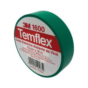 Cinta de aislar temflex 1600, verde. CTV 3M