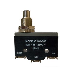 Microinterruptor miniatura de precisión, 10 A, fuerza accionadora de 340 gr. 107-063 Arrow Hart