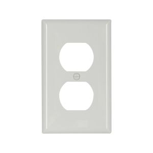 Placa para receptáculo dúplex, nylon, blanco. 5132W Arrow Hart