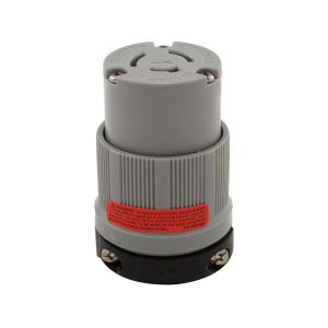Conector media vuelta, 20 A, 3 polos, gris. 7314C Arrow Hart