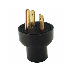 Clavija de hule polarizada, 15 A, 2 polos, negro. M5674 Arrow Hart