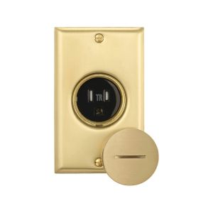 Receptáculo de caja de piso resistente a manipulaciones, 15 A, latón. TR5797 Arrow Hart