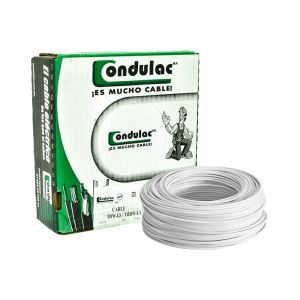 Caja 100 Mts Cable Blanco Thw Cal 14 Awg 100%cobre Condulac
