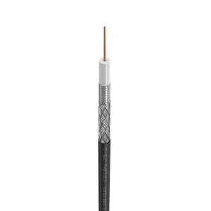 Cable coaxial CATV 59, calibre 22, malla 40%, negro, metro. CATV-59ET Condumex