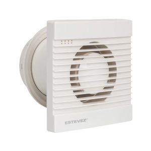 Extractor ultra delgado de 4", para pared, blanco. 1204-BL(ECO) Estevez