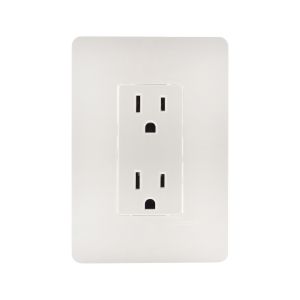 Contacto dúplex económico, 2 polos + tierra, 15 A, blanco. N1325-BL Estevez