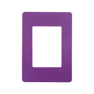 Placa de 3 módulos lila, con chasis blanco. N1373-LL Estevez