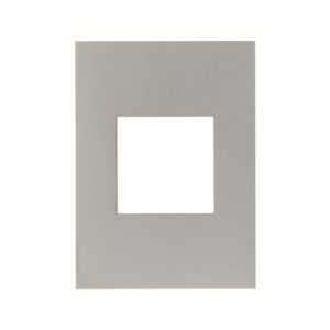 Placa de 2 módulos, 117 x 85 mm, plata. N2472-PL Estevez