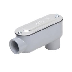 Condulet 2", tipo Lb, resistente, gris. RLB200 Hubbell