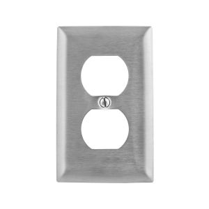 Placa dúplex de acero inoxidable. SS8 Hubbell