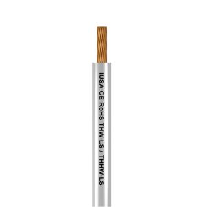 Cable THW-LS calibre 6, blanco, rollo de 100 mts. CTHW-6B Iusa