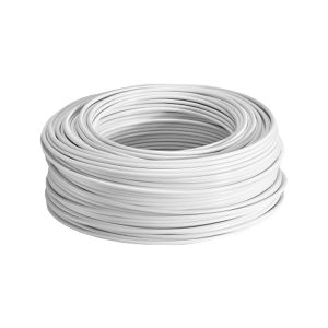 Cable THW-LS calibre 2, blanco, rollo de 100 mts. CTHW-2B Kobrex