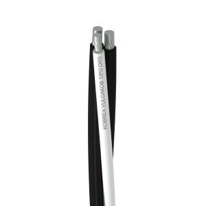 Cable XLP para distribución subterránea, cuádruplex, negro, carrete de 500 mts. XLP3X1/0+1X2AL600 Kobrex