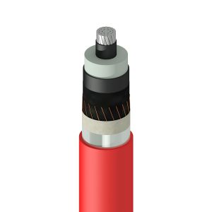 Cable XLP-RA para media tensión, calibre 500, 15k V, rojo, carrete de 500 mts. XLP500AL15KV Kobrex
