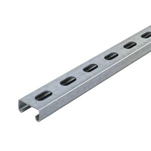 Perfil unicanal perforado, 4 x 2, calibre 16. UOE-4X2-16 Omega