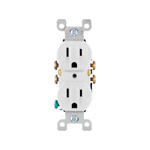 Receptáculo dúplex polarizado, 15 A, blanco. 05320-WCI Leviton