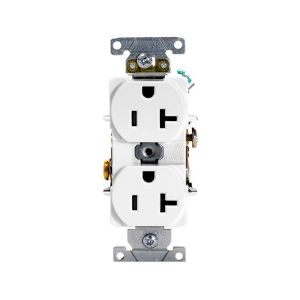 Receptáculo dúplex con puesta a tierra automática, 20 A, blanco. 05362-0SW Leviton