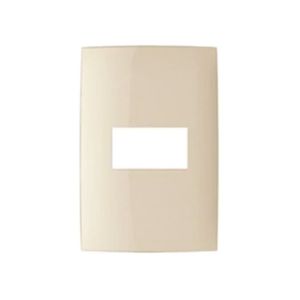 Placa de 1 módulo, marfil. CI1-PLA01-MAR Leviton