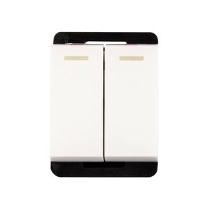 Interruptor doble 1/2", 3 v&iacute;as, 10 A, blanco. L40-INTR3-D2B Leviton