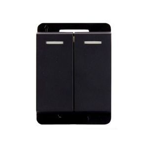 Interruptor doble 1/2", 3 v&iacute;as, 10 A, negro. L42-INTR3-0DN Leviton