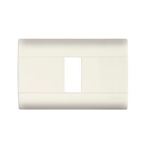 Placa de 1 módulo con chasis de resina, marfil. E5N1 Bticino