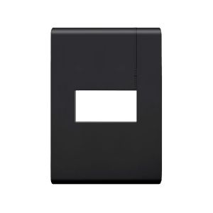 Placa de 1 módulo, con chasis de resina, negro mate. E5N1PTLN Bticino