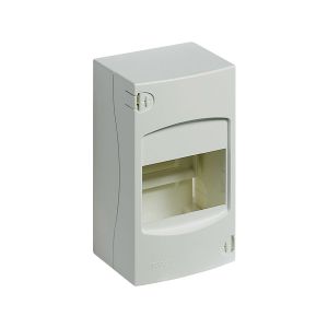 Gabinete de resina IP40, 4 m&oacute;dulos, para sobreponer, blanco. F115/4D Bticino