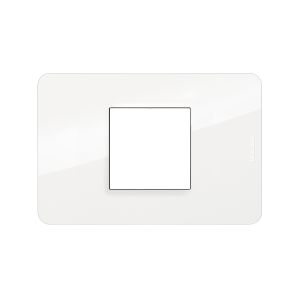 Placa de resina de 2 m&oacute;dulos centrados, blanco. JA4819JWQ Bticino