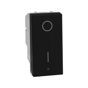 Interruptor bipolar 16 AX, 127-250V, negro mate. JB4002Q Bticino