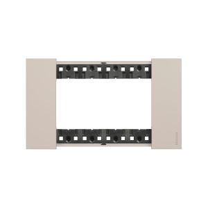 Placa de 4 módulos, arena. KA4804KM Bticino