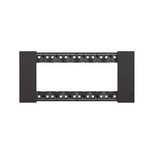 Placa de 6 módulos, negro. KA4806KG Bticino
