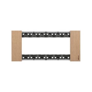 Placa de 6 módulos, roble. KA4806LM Bticino