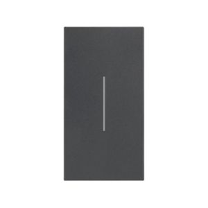 Cubretecla para interruptor de 2 módulos, negro. KG01M2 Bticino