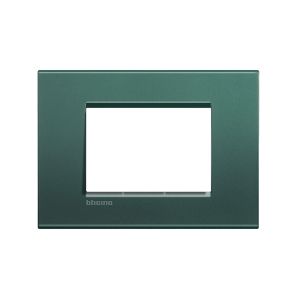 Placa rectangular de 3 módulos, park. LNA4803PK Bticino