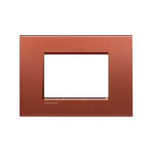 Placa rectangular de 3 módulos, ladrillo. LNA4803RK Bticino