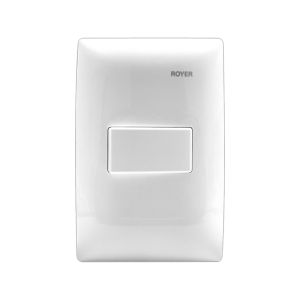 Interruptor sencillo con placa, 1 módulo horizontal, blanco. RH-6101WP Royer