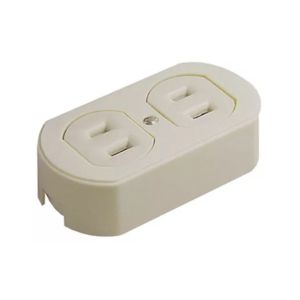 Contacto dúplex visible, 15 A, 127 V, marfil. WD0191 Royer
