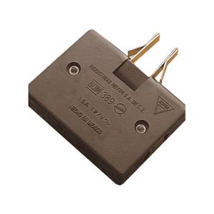 Clavija triple plana, 15 A, café. WD0501 Royer