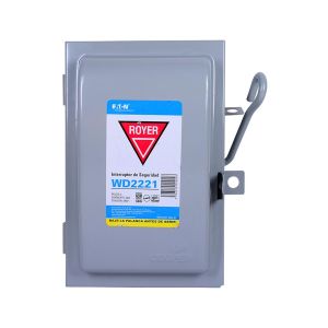 Interruptor de seguridad, 2 x 30 A, reforzado, 2 polos. WD2221 Royer