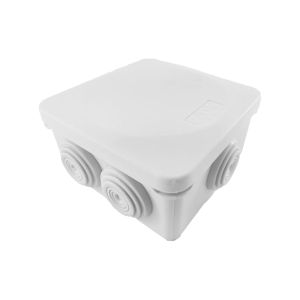 Caja estanca IP55, 80 x 80 x 45 mm, con conos y tapa a presión. WDC0808P Royer