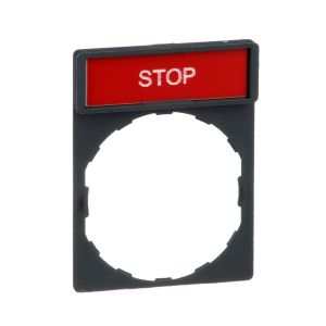 Portaetiqueta con leyenda stop. ZBY2304 Schneider Electric