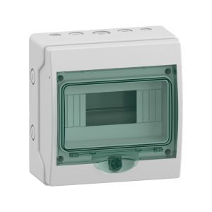 Gabinete mini kaedra, para dispositivos riel DIN, 8 módulos, IP65. 13443 Schneider Electric