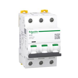 Interruptor termomagnético IC60N, 3 x 63 A, curva C. A9F74363 Schneider Electric