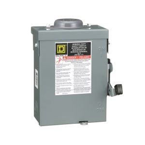 Interruptor de seguridad, 30 A, NEMA 3R. D221NRB Schneider Electric