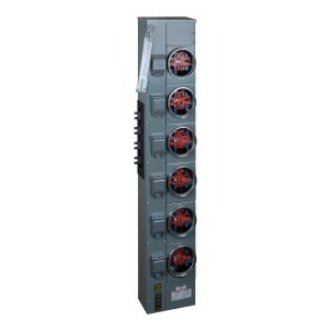 Módulo derivado de medición, 125 A, con 6 bases de medidor con anillo. EZM316-125 Schneider Electric