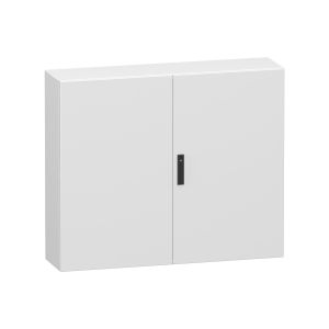 Gabinete de doble puerta para montaje en pared, 1000 x 1200 x 300 mm, IP55. NSYCRN1012300D Schneider Electric