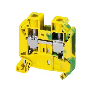 Bloque de terminales de tierra, 16mm², amarillo verdoso. NSYTRV162PE Schneider Electric