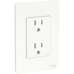 Contacto dúplex con placa, 15 A, 250 VCA, blanco. S71322004 Schneider Electric