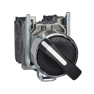 Selector de 2 posiciones, retorno por resarte, negro. XB4BD41 Schneider Electric