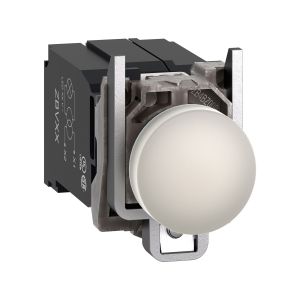 Luz piloto blanca, Ø22 lente lisa con LED integrado, 400 V. XB4BV5B1 Schneider Electric